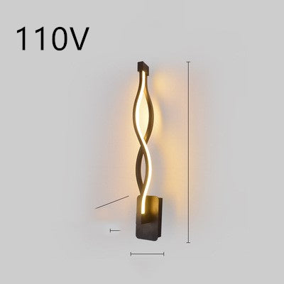 LED Wall Lamp Nordic Minimalist Bedroom Bedside Lamp