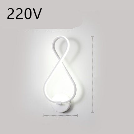 LED Wall Lamp Nordic Minimalist Bedroom Bedside Lamp