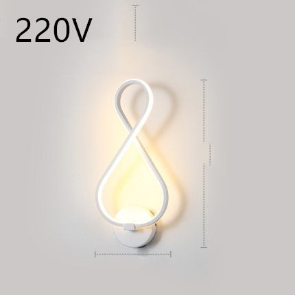 LED Wall Lamp Nordic Minimalist Bedroom Bedside Lamp